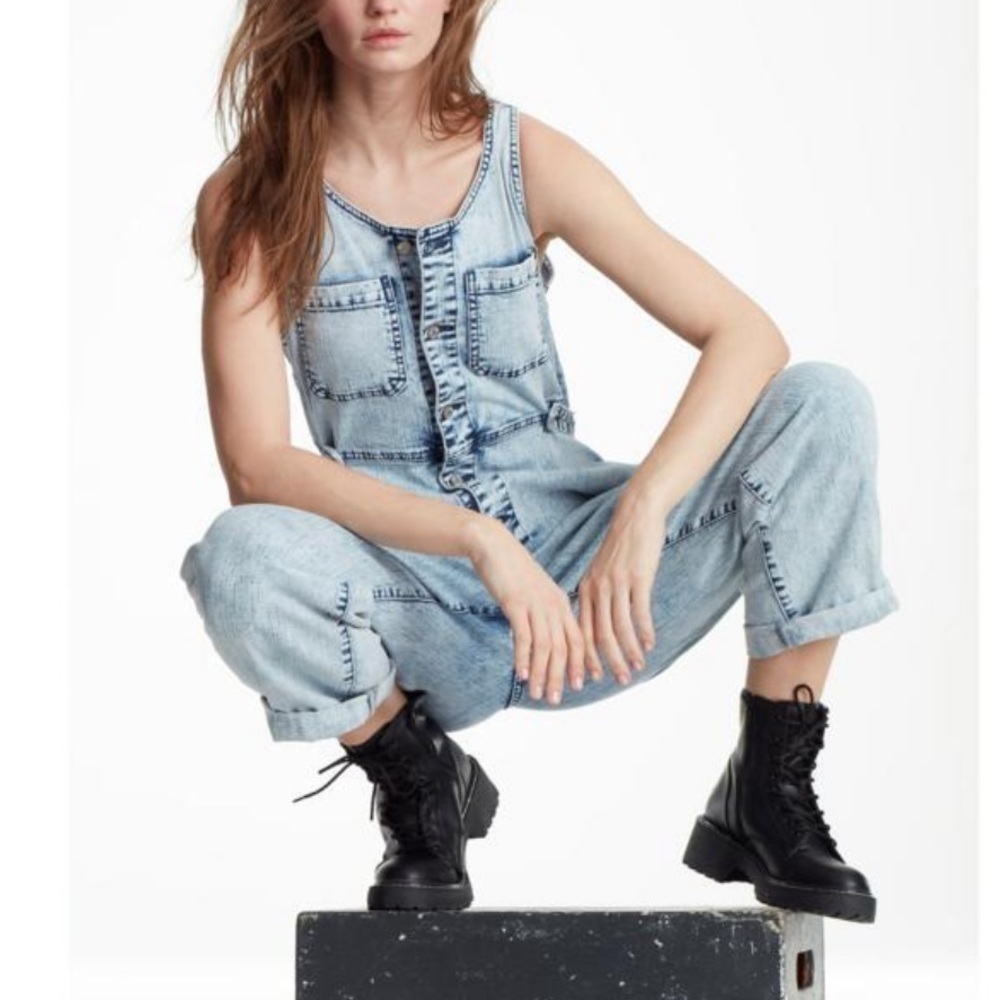 Frayed Women’s Denim  Jumpsuit